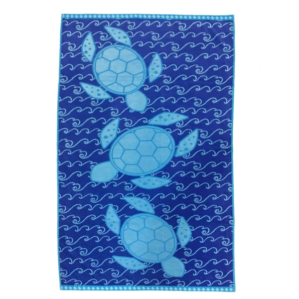 BYFT014500 BYFT Mimosa Beach Towel 86 x 162 Cm 390 Gsm Turtles 100% Cotton Set of 01